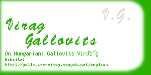 virag gallovits business card